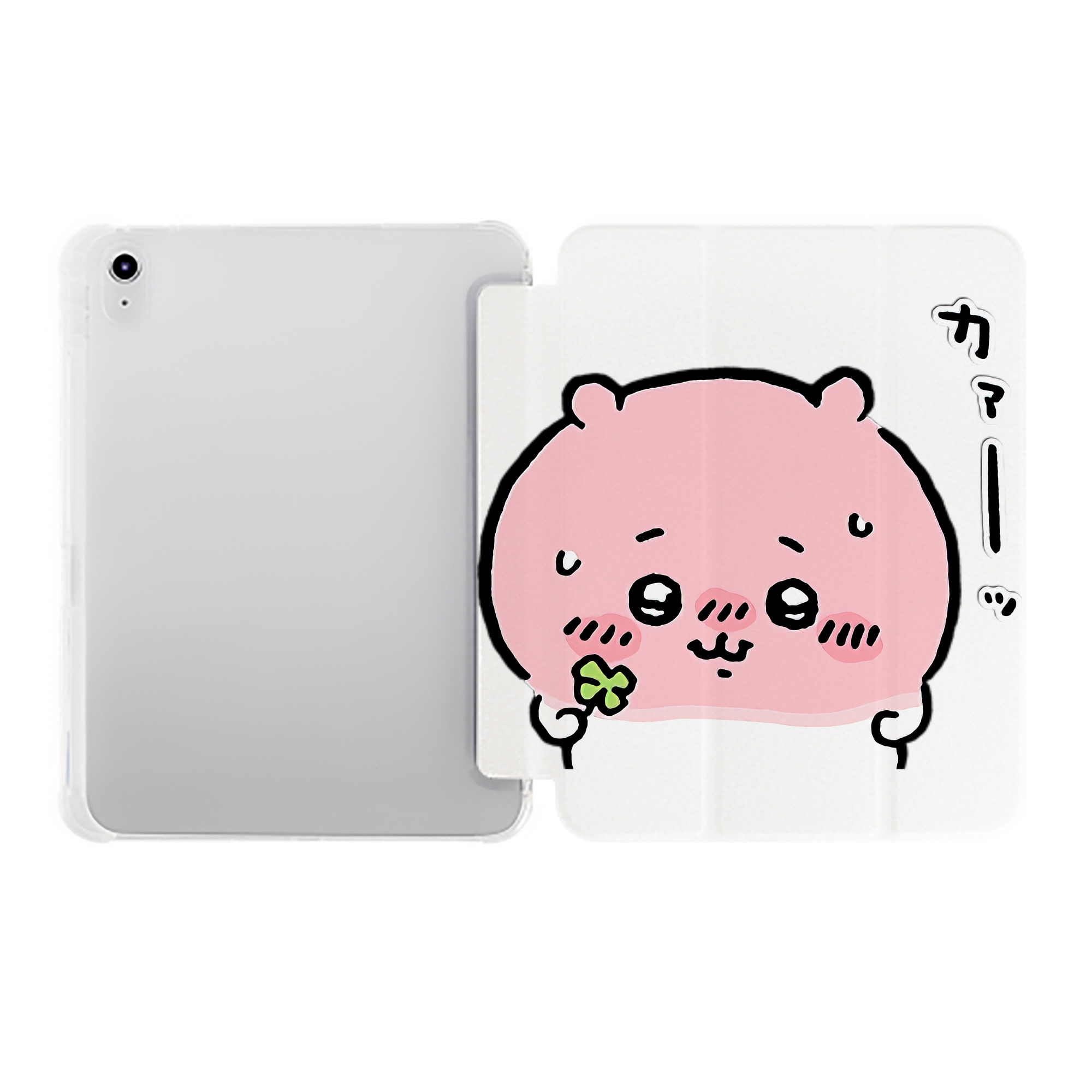 （画像用） ちいかわ ちいかわ Chii-kawa chiikawa IPad ケース ペン収納付き 三つ折りスタンド PUレザー×シリコン 対応機種9.5/10.5/10.9インチ